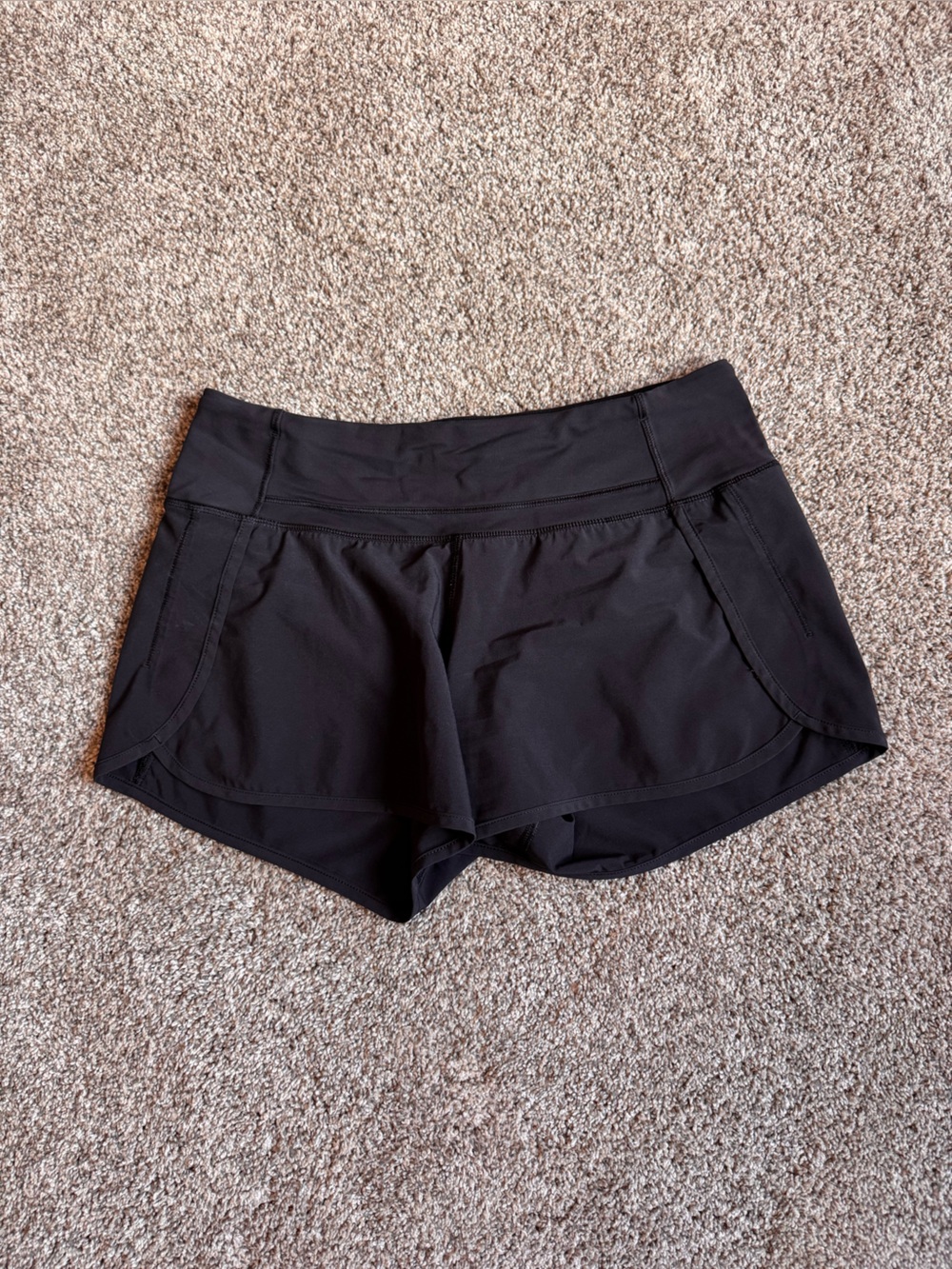 lululemon athletica Black Athletic Shorts with Built-in Liner